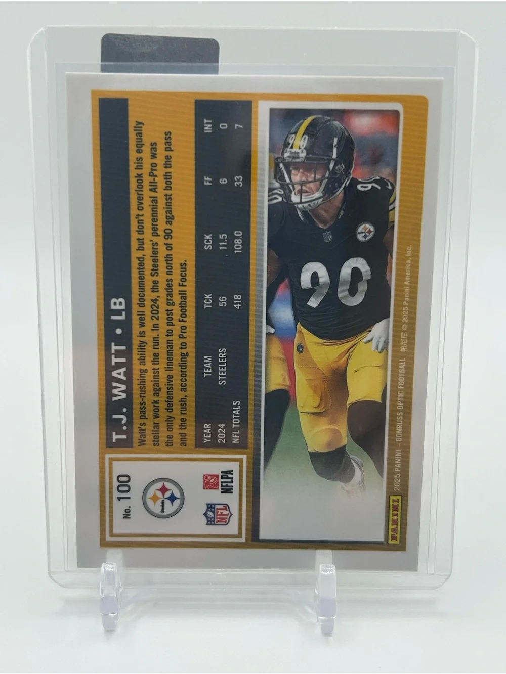 T.J. Watt Pittsburgh Steelers Football Card 🏈